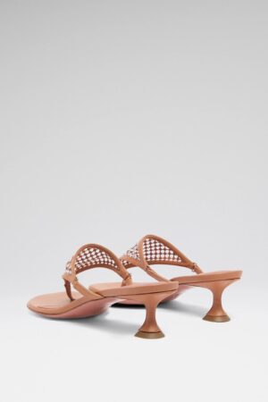 Cameron Crystal Net Sandal Latte Nappa