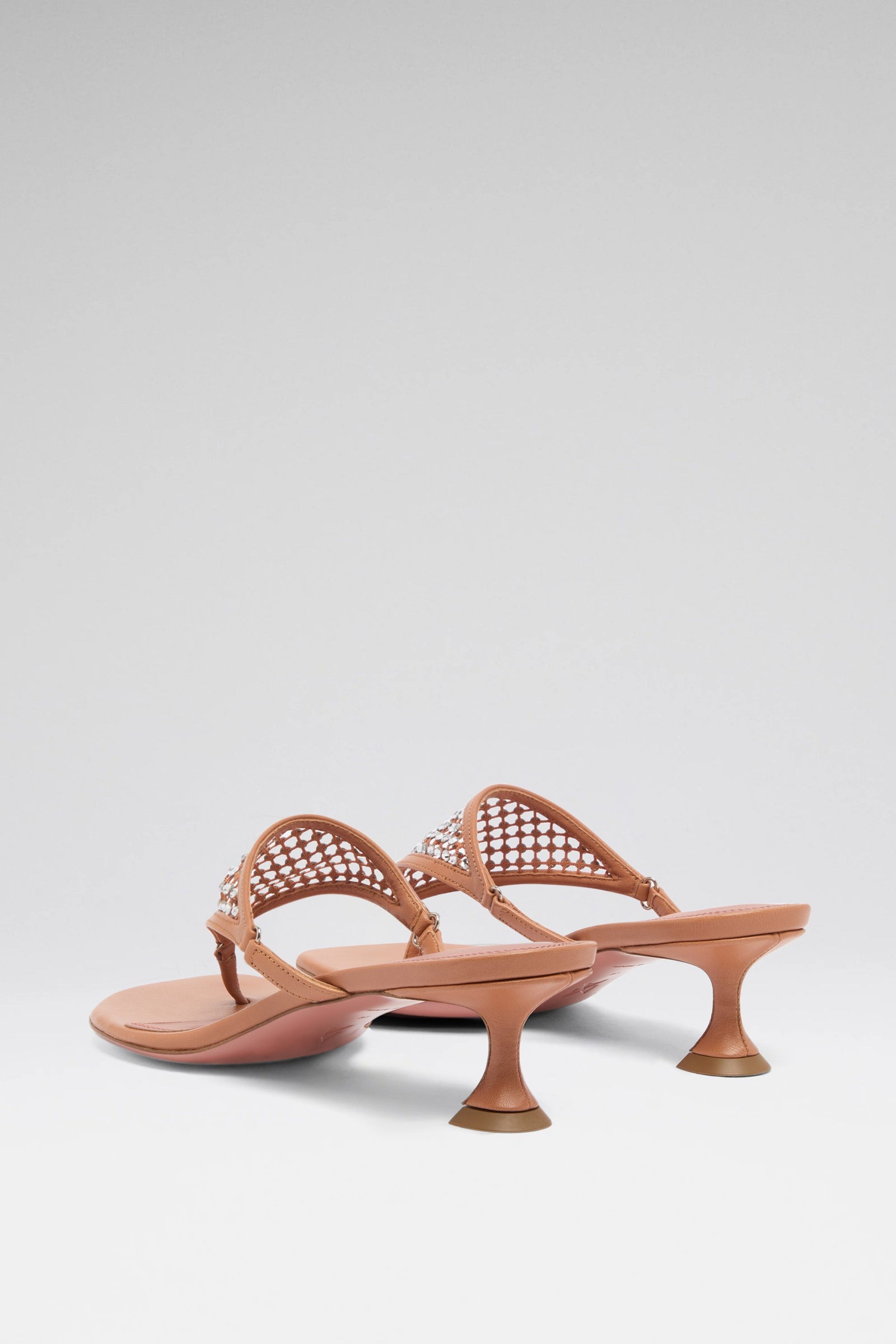 Cameron Crystal Net Sandal Latte Nappa - Image 6