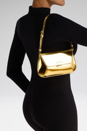 Ami Mini Shoulder Bag Black Satin