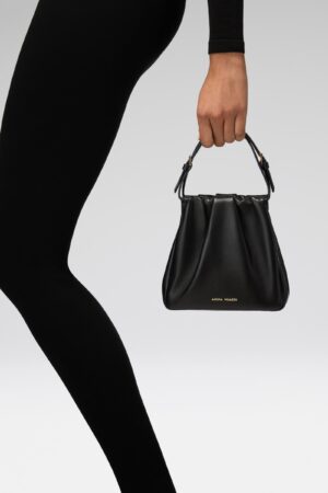 Vittoria Coffee Nappa and Gold Hardware