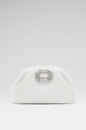 Camelia Clutch Champagne Satin