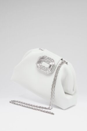 Camelia Clutch Champagne Satin