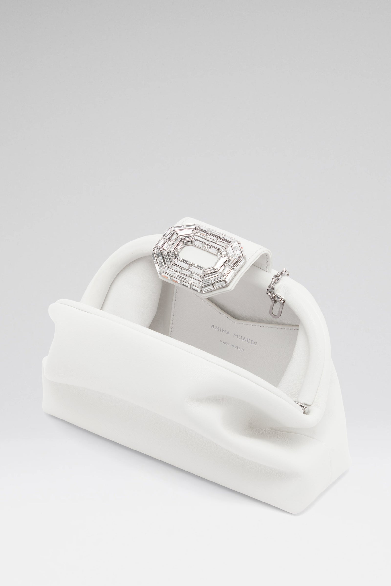 Camelia Clutch Champagne Satin - Image 3