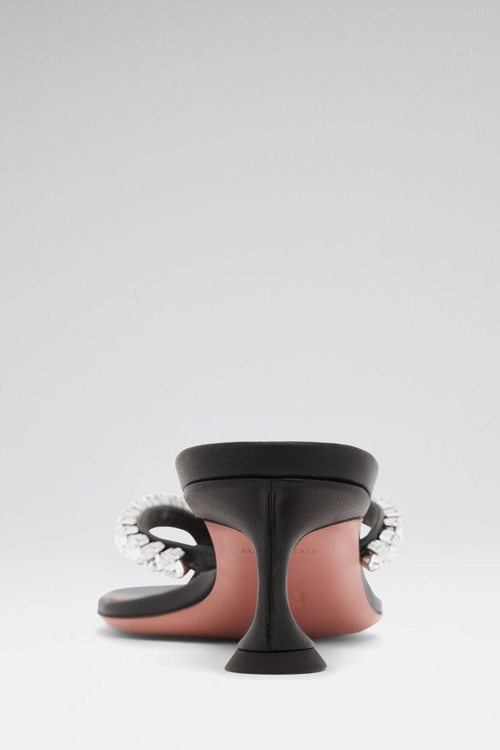 Gigi Thong Sandal Black Nappa And White Crystals - Image 4